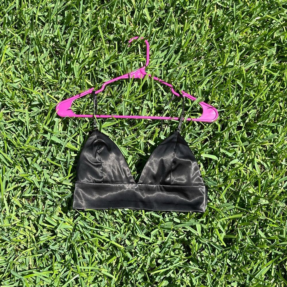 Satin bustiers crop top